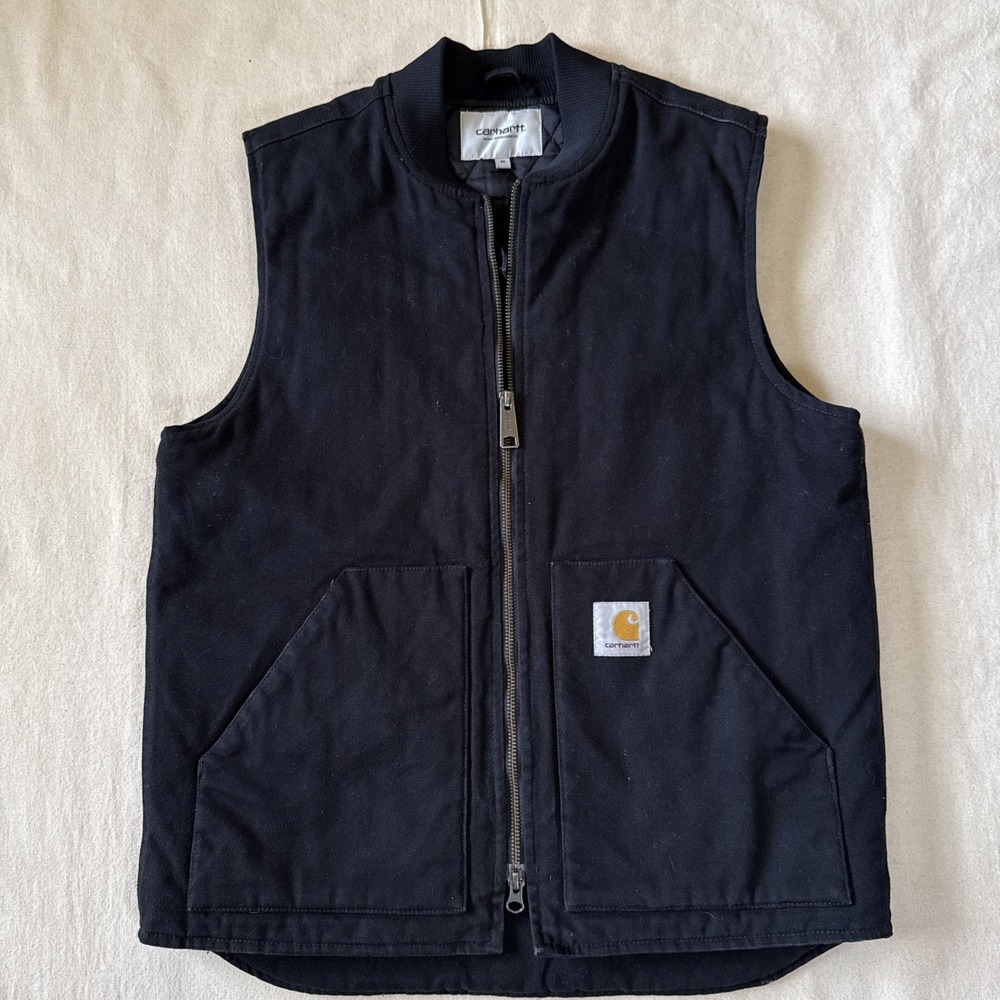 Carhartt Work In Progress Soft Shell Full Zip Vest Black Men's Size Large